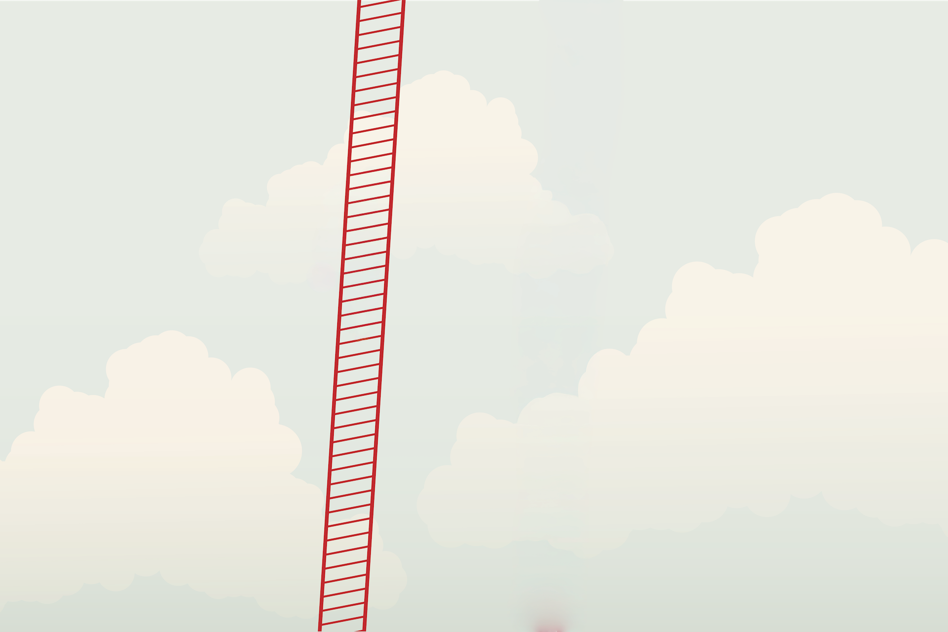 A ladder in the sky, representing taking the GRE